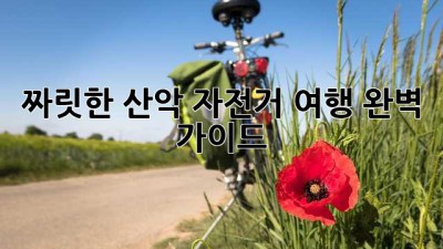 짜릿한 산악 자전거 여행, 완벽 가이드!